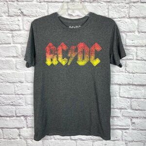 AC/DC Heathered Gray Graphic Tee Size M